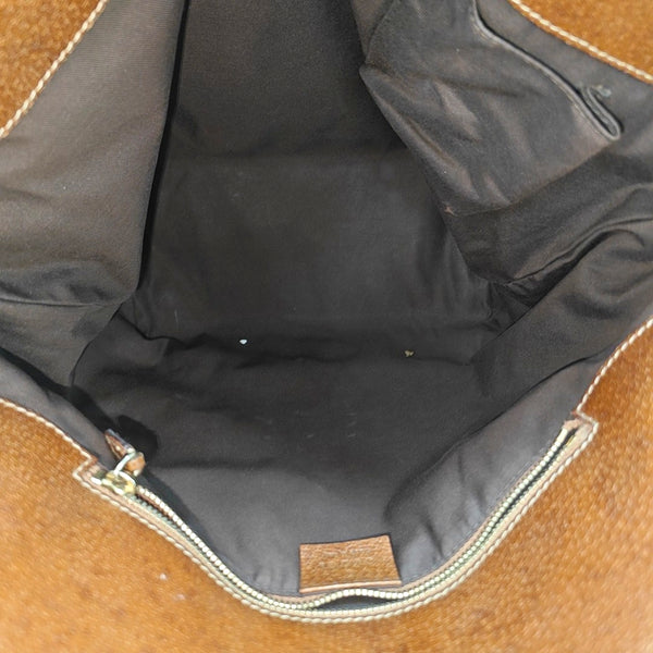 Monogram Canvas Top Handle Bag Brown
