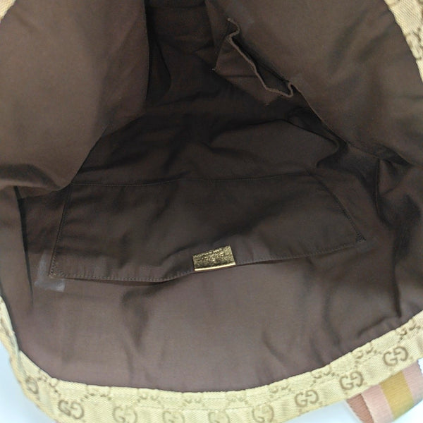 Monogram Canvas Tote Bag Beige