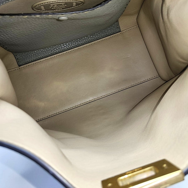 Authenticated pre-owned Peekaboo Medium Calfskin Grey - Shoulder Bag at Looply