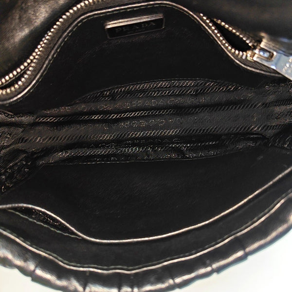 Quilted Lambskin Shoulder Bag Black