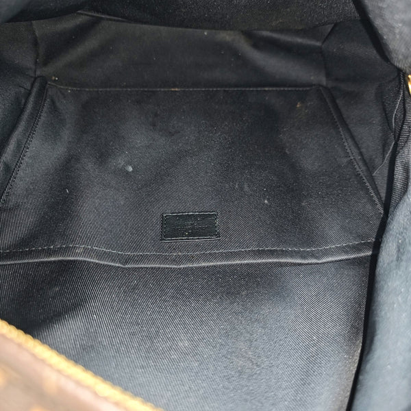 Monogram Coated Canvas Backpack Brown