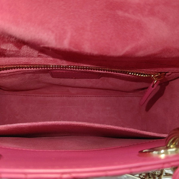 Lady Dior Small Cannage Lambskin Red