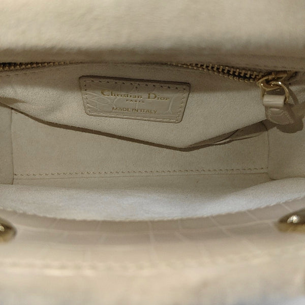 Lady Dior Mini Fur Beige