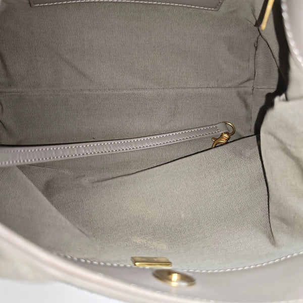 HOBO Large Quilted Suede Gray