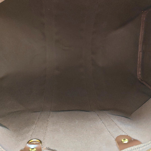 KEEPALL 45 Damier Ebene Coated Canvas Brown