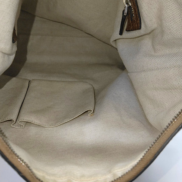 Monogram Canvas Top Handle Bag Beige