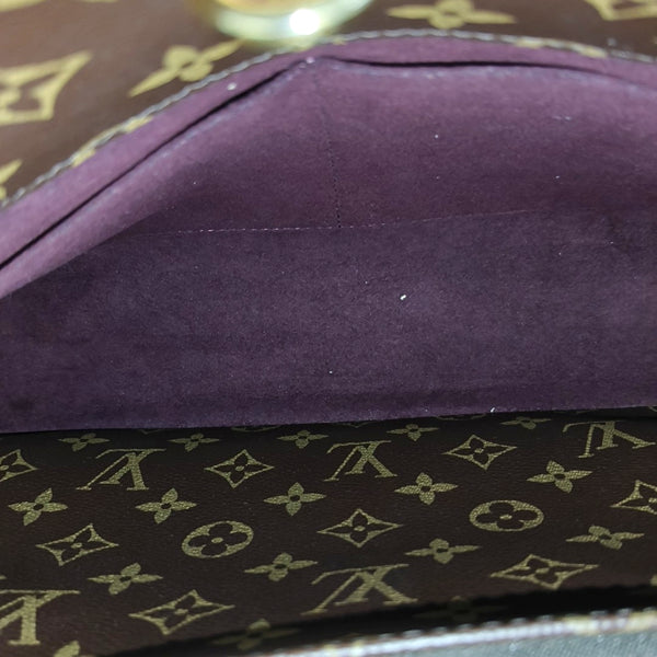MONTAIGNE MM Monogram Coated Canvas Brown