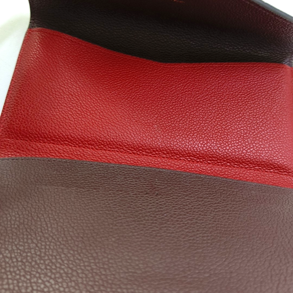 CURIEUSE Monogram Calfskin Red Wallet