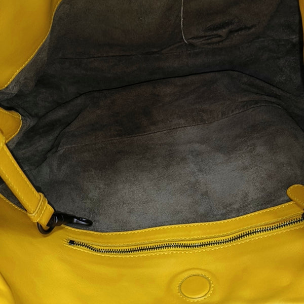 Lambskin Top Handle Bag Yellow
