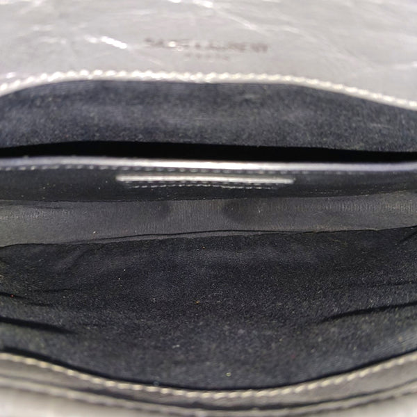 NIKI Small Chevron Calfskin Gray