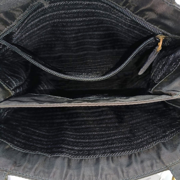 Nylon Top Handle Bag Black