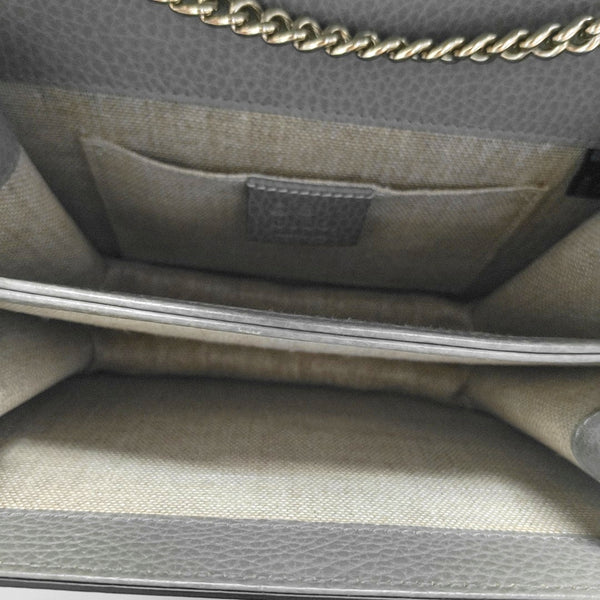 Interlocking G Small Calfskin Gray