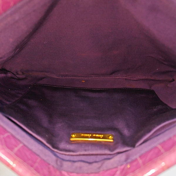 Calfskin Shoulder Bag Purple