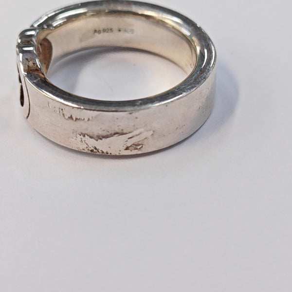 Interlocking G 925 Sterling Silver Ring HK 13