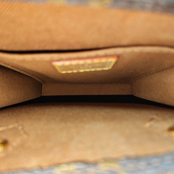 SAC PLAT Mini Monogram Coated Canvas Brown