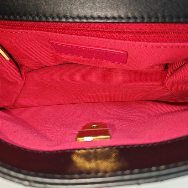 KELLY Small Quilted Calfskin Black