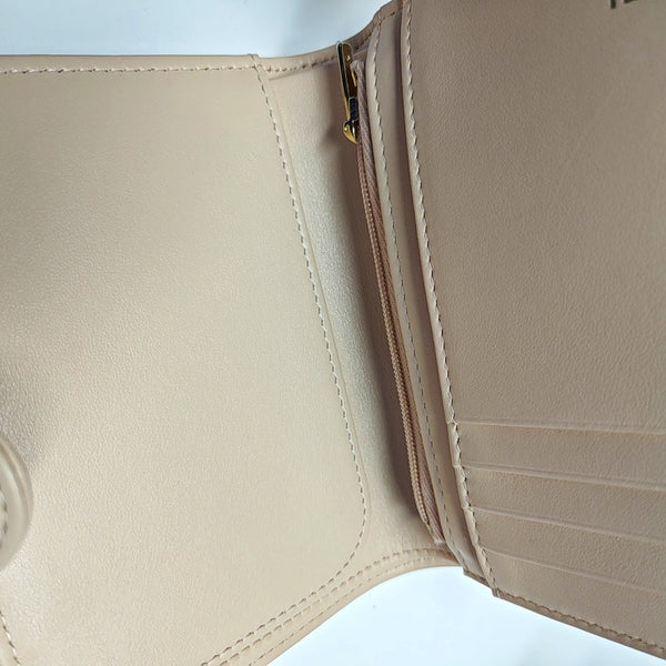 Quilted Grained Calfskin Wallet Pink