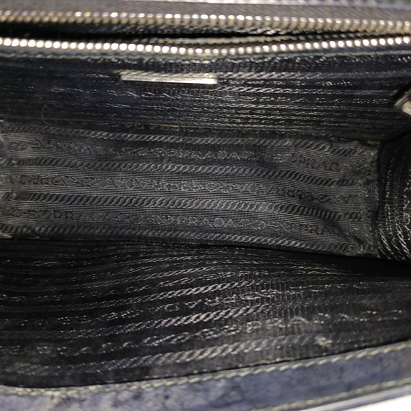 Saffiano Calfskin Crossbody Bag Black