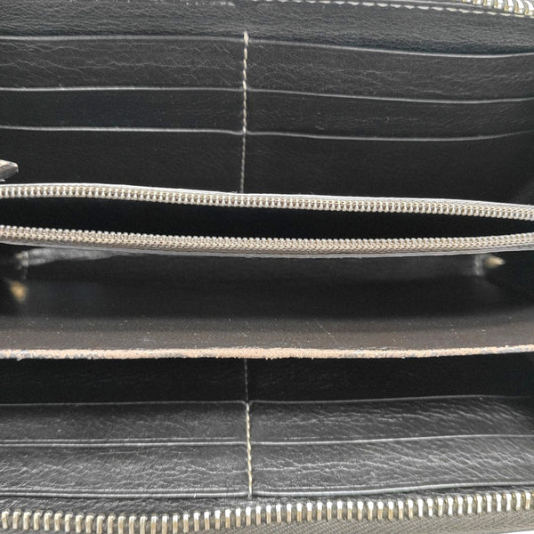 Ligne Shima Monogram Calfskin Brown Wallet