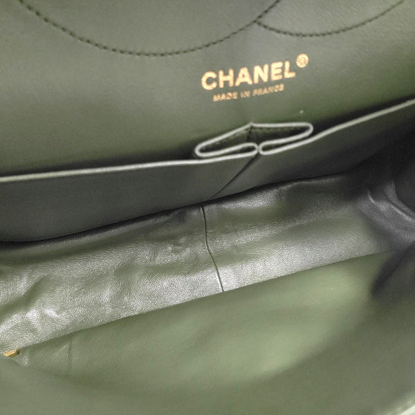 2.55 227 Quilted Canvas Green