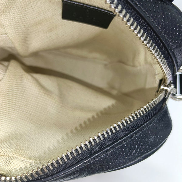 Monogram Calfskin Shoulder Bag Mini Black