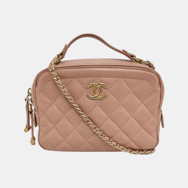 Small Quilted Calfskin Pink