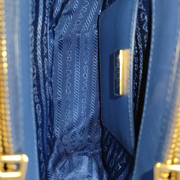Galleria Super Mini Saffiano Calfskin Blue
