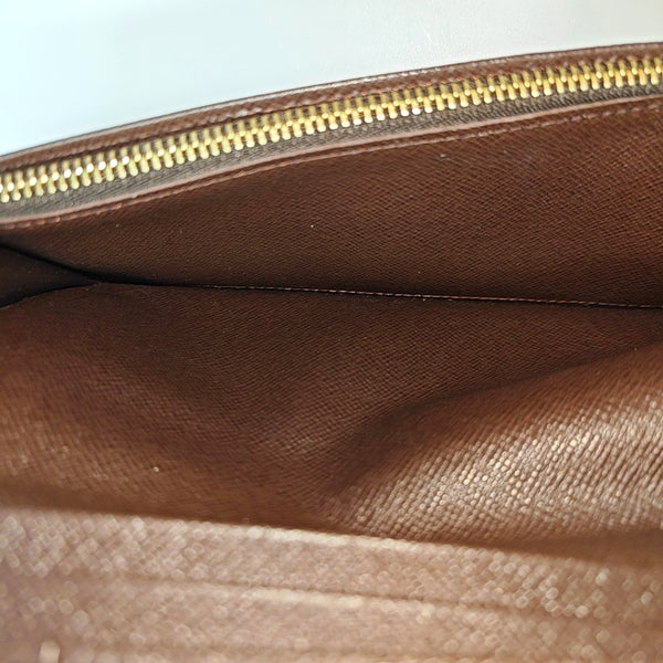 Damier Ebene Coated Canvas Wallet Brown