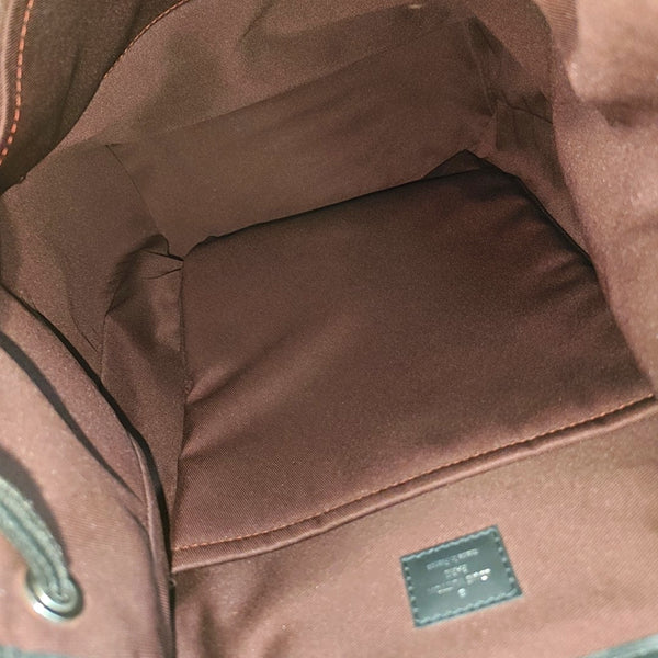 Coated Canvas Backpack Brown