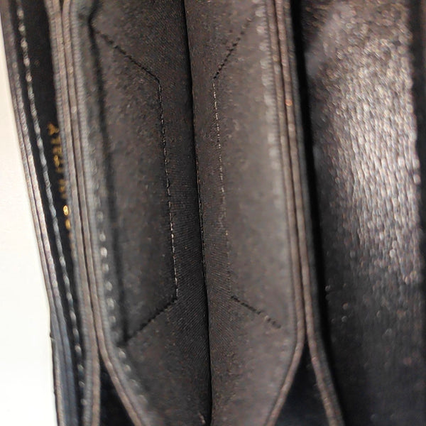 Quilted Fabric Shoulder Bag Black