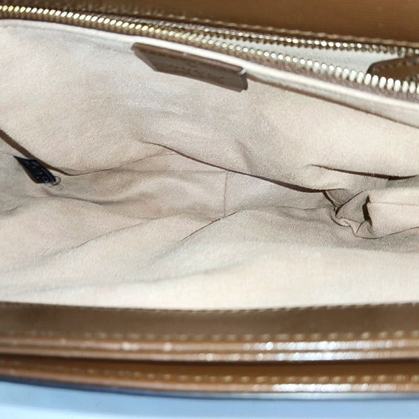Horsebit 1955 Medium Monogram Coated Canvas Beige