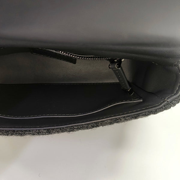 Authenticated pre-owned Dior Caro Small Wool Grey - Shoulder Bag at Looply