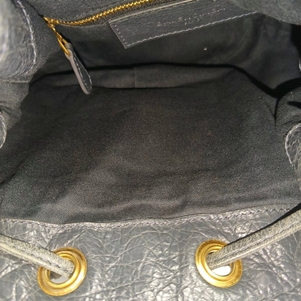 Pompon Bag Calfskin Gray