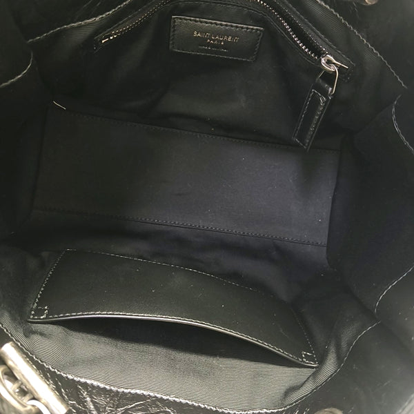 NIKI Small Chevron Calfskin Black