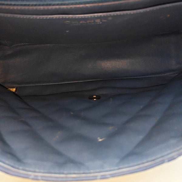 CLASSIC FLAP Jumbo Quilted Fabric Blue