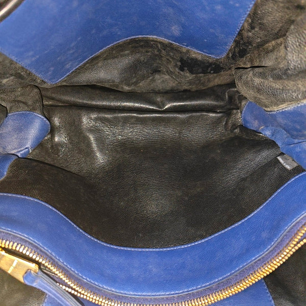 Quilted Lambskin Shoulder Bag Blue