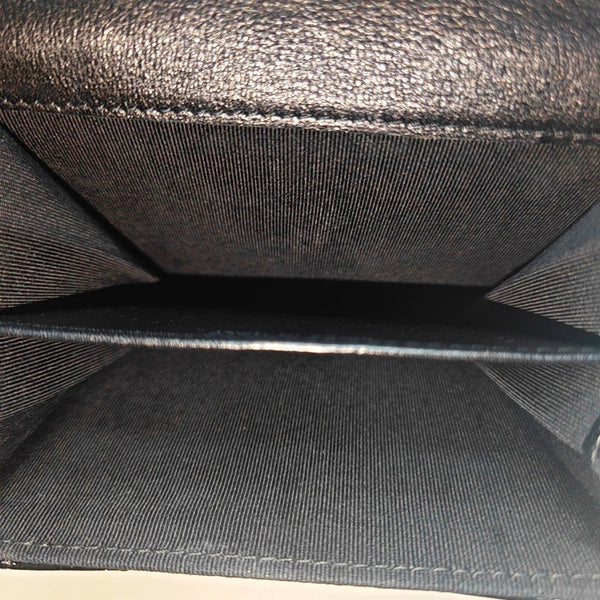 CLASSIC FLAP Quilted Patent Leather Black Card Holder