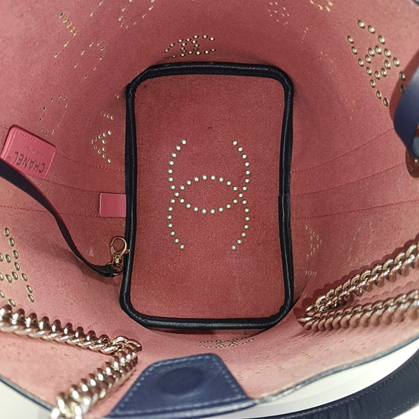 Calfskin Bucket Bag Small Blue