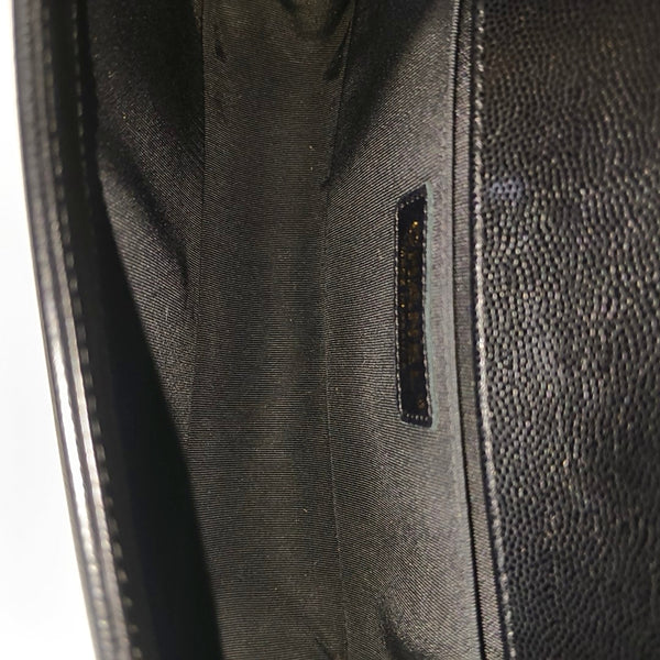 BOY CHANEL Medium Quilted Grained Calfskin Black