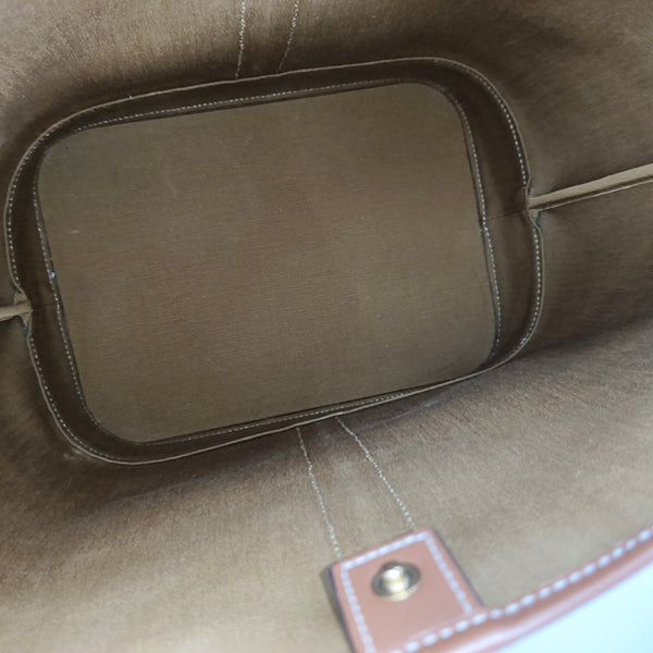 Authenticated pre-owned TRIOMPHE CANVAS Medium Coated Canvas Yellow - Bucket Bag at Looply
