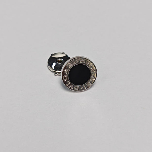 18k White Gold Black Stud Earring