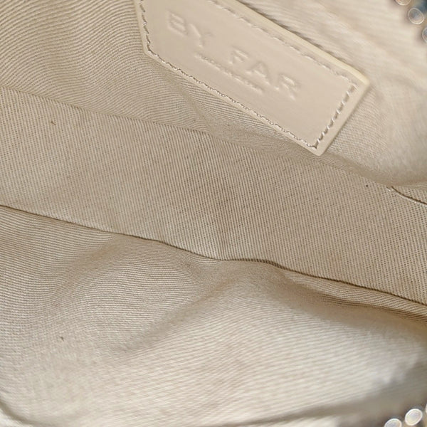 Leather Top Handle Bag Beige