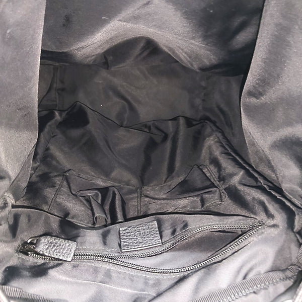 Monogram Nylon Backpack Medium Black