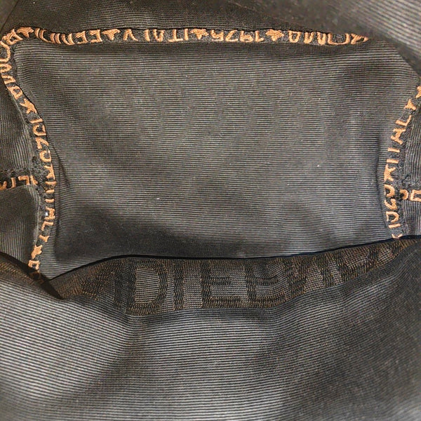 Coated Canvas Top Handle Bag Black