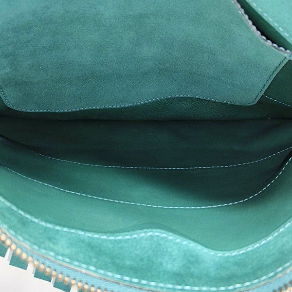 Suede Clutch Green