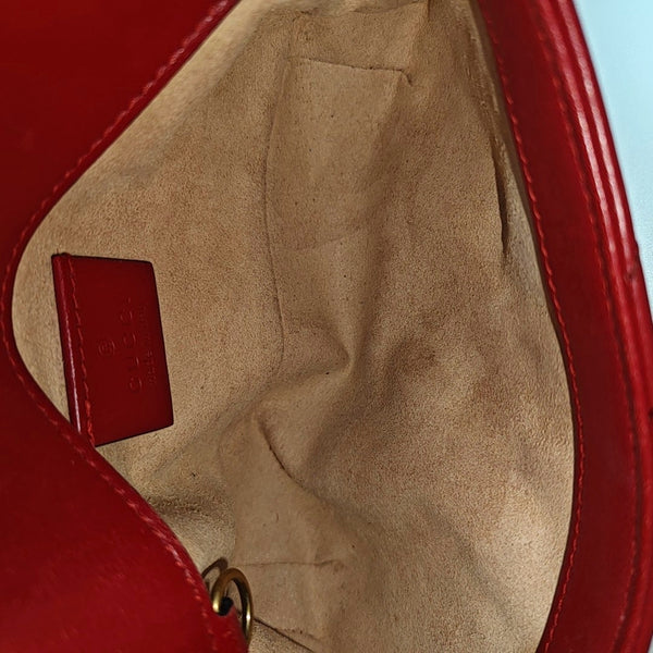 GG Marmont Mini Quilted Calfskin Red