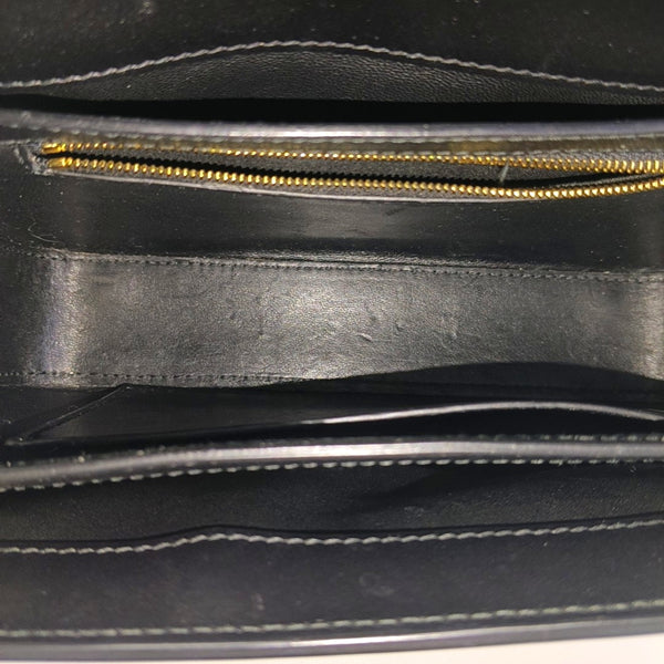 Leather Shoulder Bag Black