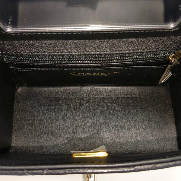 Quilted Calfskin Shoulder Bag Mini Black