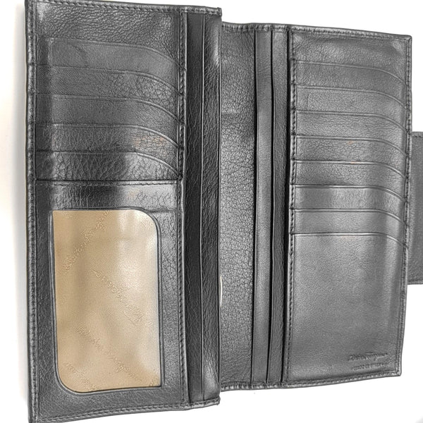 Gancio Calfskin Black Wallet