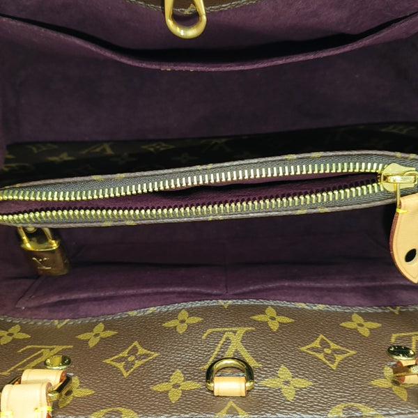 MONTAIGNE Monogram Coated Canvas Brown
